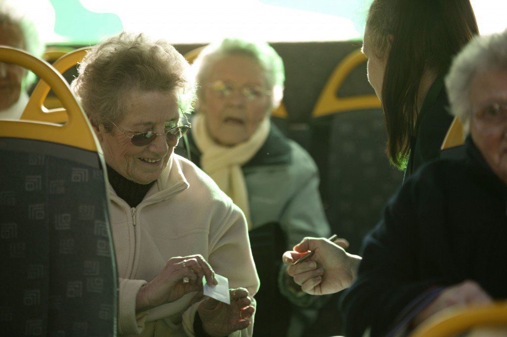 Woman on Bus