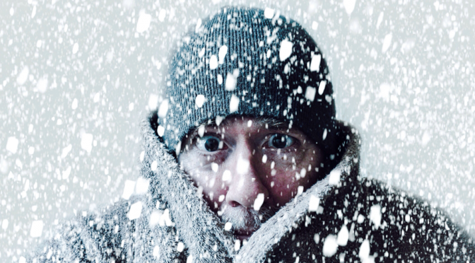 Man covered in Snow